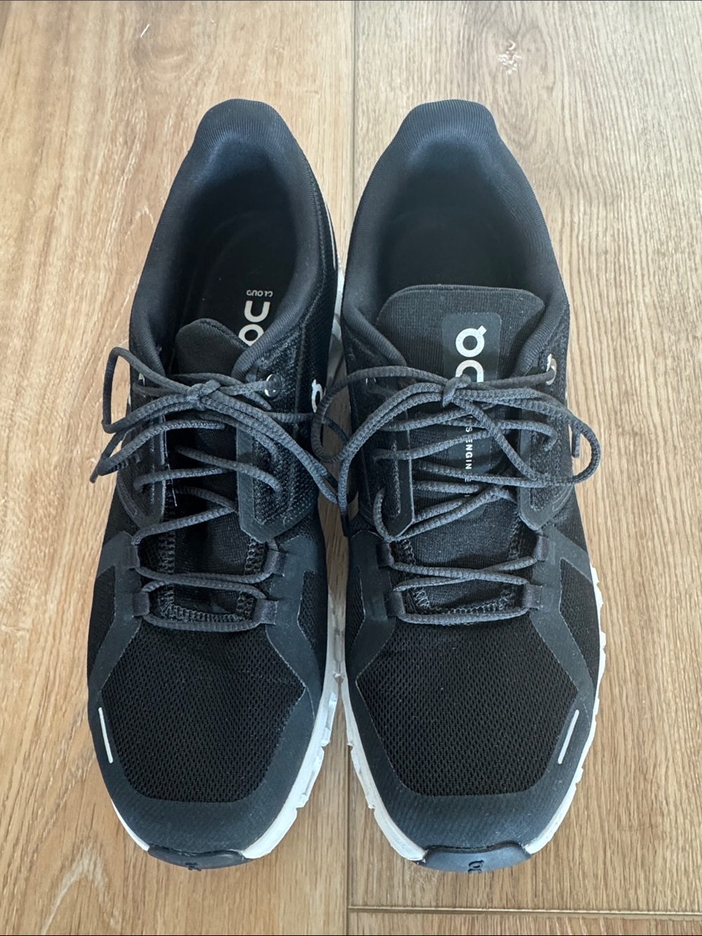 On Men’s Cloud 5 Athletic Sneakers in Black and White